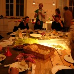 Halfway into the dinner. The effects are starting to work.