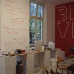 Installation of cardboard and MDF kitchen