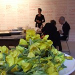 Preparing the Evening Primrose flowers